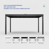 Gazebo extérieur intelligent en alliage d'aluminium imperméable pour villa, balcon, piscine, terrasse, écologique, installation facile