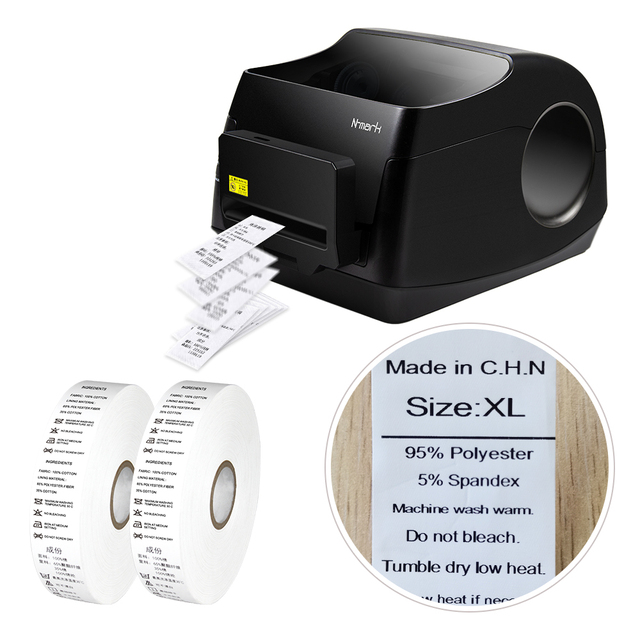 N-mark Wash Care Label Nylon Woven Label Cutting Machine With Automatic Cloth Fabric Label Cutting