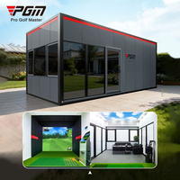 Sistema de Simulador de Golf para Exteriores PGM YGF001, Decoración de Lujo, Casa Contenedor Tipo Cápsula de Cine KTV para Uso Doméstico y Comercial