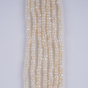 Promoción de Accesorios de Joyería DIY de Zhuji, Lote de Perlas Naturales de Agua Dulce Planas y Pequeñas de 18 cm, 3-3.5 mm - Product Image 3