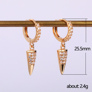 Orecchini Pendenti Geometrici con Punte per Donna, Stile Hip Hop, Gioielli alla Moda, Accessorio Audace e Distintivo - Product Image 5