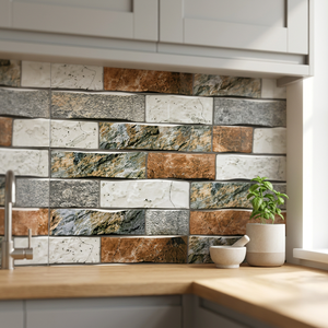 Vistaar Bright Color Brick Look Ceramic Acid-Resistant Antibacterial Glazed Modern Design Porcelain Wall Tiles 300x600mm 12x24in - Product Image 4