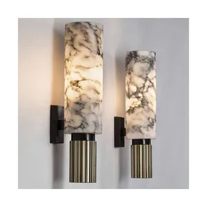 decorative natural granite marble wall lamp