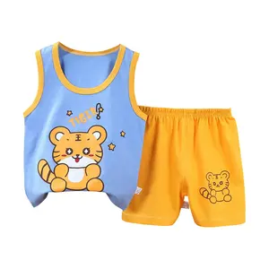 Pasgeboren Kids Leuke Baby Kleding 2022 Zomer Peuter 2 Stuks Vest En Korte Sets Outfits Babykleertjes