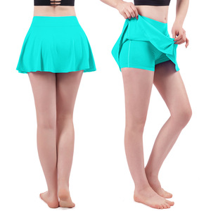 Jupes courtes Double couche <span class=keywords><strong>pour</strong></span> femmes Séchage rapide Surdimensionné Fitness Yoga <span class=keywords><strong>Tennis</strong></span> Wear Personnalisable Skin Friendly Biker Sport Outfit - Product Image 1