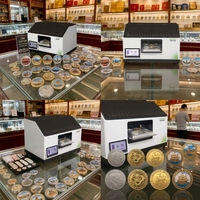 Imprimante jet d'encre automatique Beric pour pièces de monnaie souvenirs, machine de gaufrage de pièces personnalisées par IA, haute vitesse, compatible Wi-Fi, pour parcs d'attractions, musées, zoos