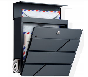 Mailbox Letter Box Metal Outdoor Lockable <strong>Mail</strong> Box Letter Box Wall Mounted Mailbox Mailbox - Product Image 1