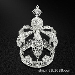 Popüler barok Vintage kraliyet kral Diadem balo parti erkek kek düğün saç takı adam taç - Product Image 5