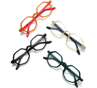 Monturas de Gafas de Acetato con Diseño Hexagonal Geométrico, Gafas Ópticas de Moda Únicas, Venta al Por Mayor