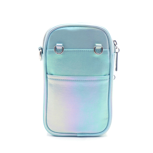 Bolso bandolera compacto para el día a día en color azul sirena con correa desmontable y anillo lateral para colgar objetos. - Product Image 2