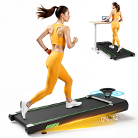 Tapis de marche compact et portable à inclinaison automatique 12 % avec 3 modes d'entraînement pour la maison et le bureau, fonction Bluetooth - Stock US