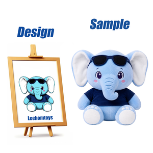 Lindo Peluche <span class=keywords><strong>de</strong></span> Elefante Azul con <span class=keywords><strong>Gafas</strong></span> <span class=keywords><strong>de</strong></span> <span class=keywords><strong>Sol</strong></span>, Juguete <span class=keywords><strong>de</strong></span> Peluche Súper Suave, Compañero <span class=keywords><strong>de</strong></span> Sueño para Bebés, Regalo <span class=keywords><strong>de</strong></span> Cumpleaños o Días Festivos, Personalizable - Product Image 1
