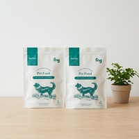 YOUYI Sac d'emballage personnalisé imprimé pour friandises pour animaux, écologique, en aluminium, à trois soudures latérales, avec encoche de déchirement, pour portion individuelle, qualité alimentaire, sans BPA