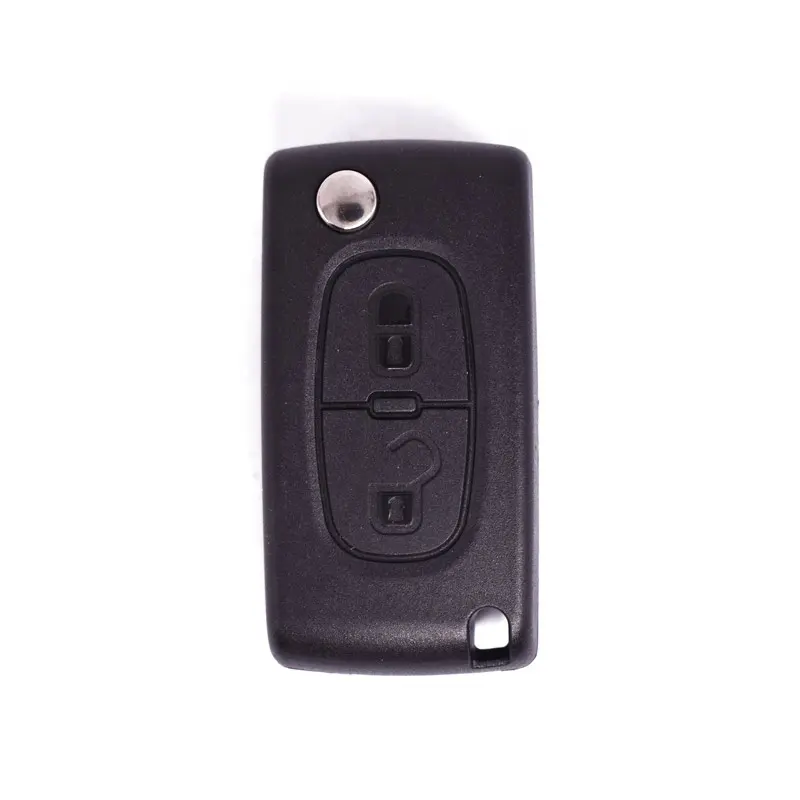 Replacement Flip Remote Car Smart Key Fob Shell for car key shell with 2 button for Peugeot car key
