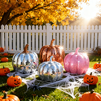 Boule disco citrouille d'Halloween personnalisée, décoration de maison, écologique, non toxique, accessoires de photographie, décorations de gâteaux, vente en gros d'usine