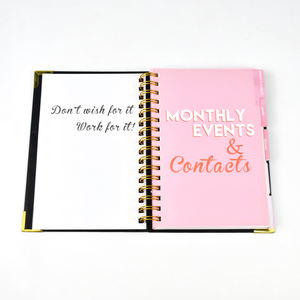 สมุดบันทึกแบบเย็บเล่มปกกระดาษอาร์ต ดีไซน์ใหม่ ปี <span class=keywords><strong>2026</strong></span> พร้อมโลโก้สั่งทำ วางแผนรายวันสำหรับธุรกิจ - Product Image 5