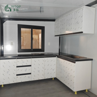 Maison conteneur préfabriquée extensible de 2, 3, 4 ou 5 chambres, 40 pieds sur 20 pieds, avec salle de bain, maison mobile préfabriquée, maisons préfabriquées
