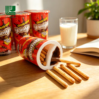 Luyuan Usine Directe En Gros OEM Dessin Animé Solide Composé Chocolat Tasse Bâtons Enfants Doux Snack Saveur Personnalisée Cadeau De Fête