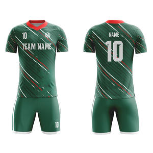 昇華プリントシャツとショーツ、サッカーユニフォーム、青色のカスタム通気性ジャージ、フットボール - Product Image 3