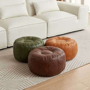 Repose-pieds pliable multifonction en cuir, design nordique, coussin de siège, tabouret de rangement en cuir pour la maison, coussin <span class=keywords><strong>Tatami</strong></span> Lazy - Product Image 2