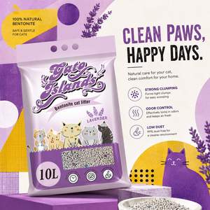 Litière pour chat en bentonite anti-odeur, forte absorption, faible émission de poussière, fournisseur en gros - Product Image 1