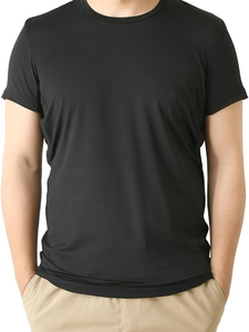 T-shirt pour homme 100% coton, blanc, col rond, manches courtes, coupe classique, logo personnalisé, streetwear décontracté - Product Image 1