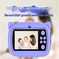 Mini appareil photo instantané pour enfants, impression en un seul geste, caméscope numérique portable sur papier thermique, carte TF, écran de 2,4 pouces