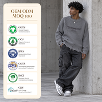 Pull en maille personnalisé avec lettres brodées, service personnalisé, streetwear, fabrication de pulls en maille pour hommes, tricot pour hommes, tricotage