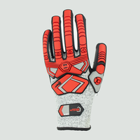 Gants de travail OEM & ODM anti-coupure, anti-choc, enduits de nitrile, antidérapants pour convoyeur