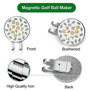 Marqueurs de balle de golf personnalisés en métal avec clip pour chapeau - Product Image 2