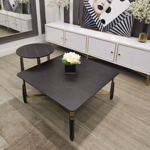 Mesas de Centro de Lujo de Madera para Sala de Estar, Diseño Contemporáneo, Color Negro, Madera Maciza Italiana, Modelo VL IPE-CT - Product Image 2