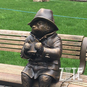 Sculpture d'ours <span class=keywords><strong>Paddington</strong></span> en bronze grandeur nature pour décoration extérieure - Product Image 3