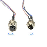 Conector de Aviación IP67 Impermeable M12 de 5 Pines con Adaptador de Código A, Cable de 60V, Arnés de Cableado para Tablero de Automóvil