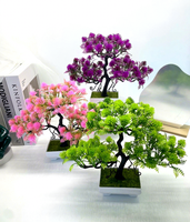 Petit arbre bonsaï artificiel en plastique, plante en pot semi-artisanale, 10-30 cm, respectueux de l'environnement, cadeaux d'affaires, nouvel an