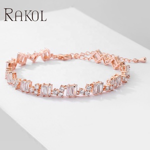Mdrrhochet — <span class=keywords><strong>bracelet</strong></span> de luxe pour femmes, plaqué or 18 k, chaîne manchette avec des diamants, <span class=keywords><strong>bracelet</strong></span> de tennis, zircone cubique, <span class=keywords><strong>lot</strong></span> de 5 pièces, BP5016 - Product Image 3