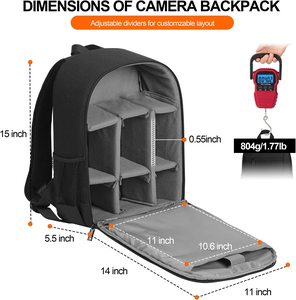 Bán Sỉ Túi Đựng Máy Ảnh Theo Yêu Cầu Thời Trang Ba Lô Máy Ảnh Chống Nước Có Ngăn Tháo Rời - Product Image 2
