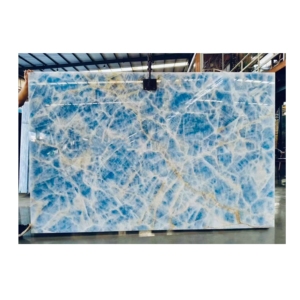 Applique murale décorative pour la cuisine <span class=keywords><strong>Ciel</strong></span> de glace Onyx <span class=keywords><strong>Dalle</strong></span> de pierre Marbre bleu Carreaux bleus Dalles de pierre Onix bleu Pierre Onix - Product Image 5