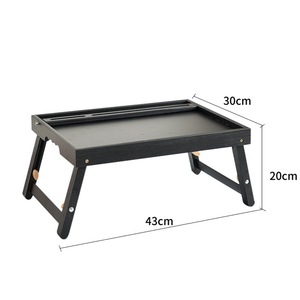 Wooden Folding Tray <b>Table</b> 55x35x23.5cm Portable Bed Desk For Home <b>Office</b> Study Use - Product Image 4