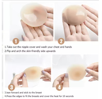 Cache-tétons en silicone ultra-fins et invisibles, réutilisables, de forme ronde, sexy, pour femmes, vente en gros