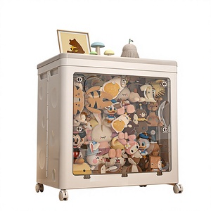 <span class=keywords><strong>Meuble</strong></span> de rangement transparent à roulettes pour jouets d'enfants, organiseur de jouets pour la chambre d'enfant, organisation domestique avec roulettes - Product Image 1