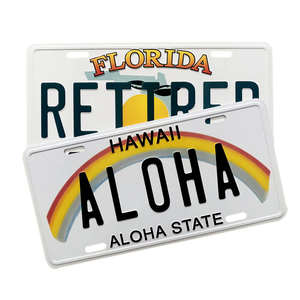 Plaque d'immatriculation vierge de gaufrage personnalisée par sublimation en gros - Product Image 1