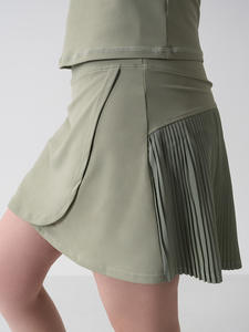 Set da Yoga con gonna da Tennis a due pezzi imbottita e gonna corta sportiva Anti-sfregamento - Product Image 6