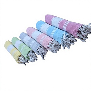 ELITE HOMES Eco-Friendly Cotton Striped <b>Beach</b> <b>Towels</b>-All-Season Modern Design - Product Image 4