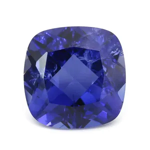 Королевский Синий Свободный корундовый камень, синтетические драгоценные камни, подушка в форме василька, лабораторный Сапфир с трещинами и включениями
