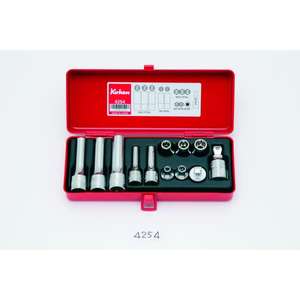 KOKEN - 4254 Juego de enchufes de 1/2 ''en estuche (12 piezas) -EAN 4991644215423 JUEGOS DE TRINQUETE Y TOMAS 1/2" - Product Image 1