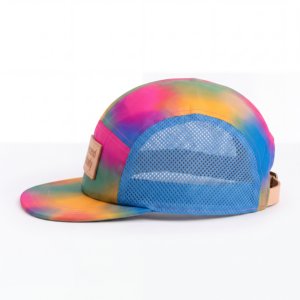 Casquette de sport unisexe 5 panneaux en cuir avec logo personnalisé T&L, ajustable, imperméable et respirante en tissu mesh pour adultes, usage extérieur, vente en gros - Product Image 5
