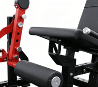 Machine à extensions et curls des jambes assis, réglable, à charge libre, en acier, pour usage commercial, domestique et professionnel en salle de sport, entraînement de force des quadriceps