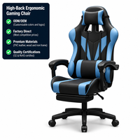 Chaise de jeu en cuir PVC ALINUNU ODM OEM pour usage domestique, chaise de jeu ergonomique avec appui-tête et coussin lombaire
