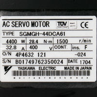 SGMGH-44DCA61 Garantie 1 an Moteur servo AC d'origine YASKAWA utilisé pour commande CNC SGMGH-44DCA61
