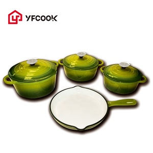 Juego de utensilios de cocina con cacerolas de hierro fundido esmaltado, juego de cazuelas de hierro fundido, 2022 - Product Image 5